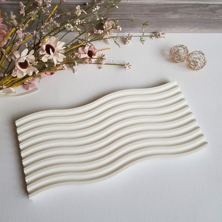 Decorative Concrete Wave tray,  vase, room decor