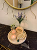 Round Tray, Oval Vase, Lotus Flower, Leaf Tray & Ribbed Vase Set 79 With Gold Foil