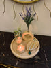 Round Tray, Oval Vase, Lotus Flower, Leaf Tray & Ribbed Vase Set 79 With Gold Foil