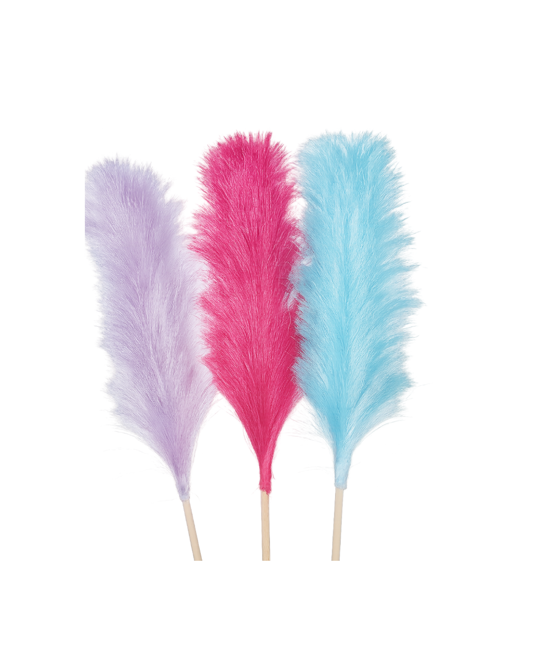 Artificial Lailic+Hot Pink+Light blue set of 3 Pampas Grass