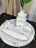 Round Tray, Nordic Vase,Heart Jar, Trinket pot & Feather Leaf Bundle 77 With Gold foil